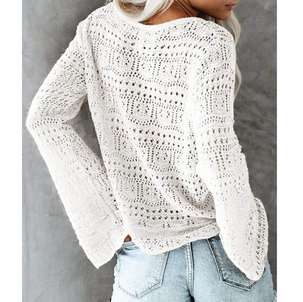 🎊HOST PICK🎊Oversized Crochet Ruched Sweater - Picture 2 of 6